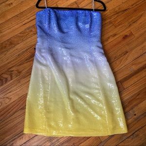 Kay Unger Sequin Cocktail Dress